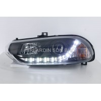 Alfa Romeo 156 98-02 Black Projector Head Lamp w LED